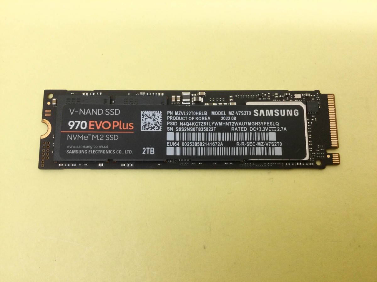 Samsung 970 EVO Plus 2TB PCIe NVMe M.2 2280 Internal SSD MZ-V7S2T0