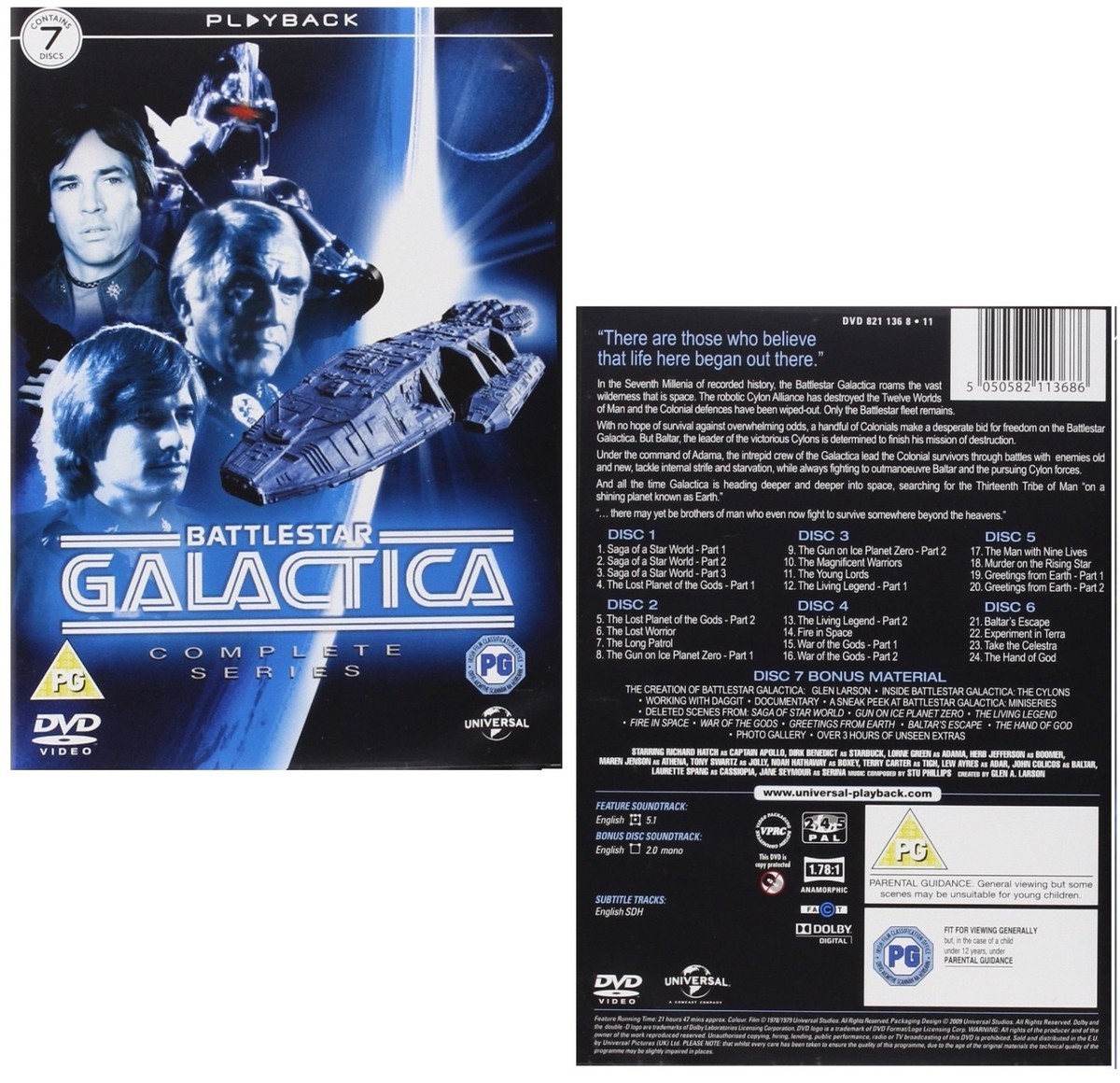 BATTLESTAR GALACTICA (1978-1979) COMPLETE ORIGINAL TV Series Rg2/4