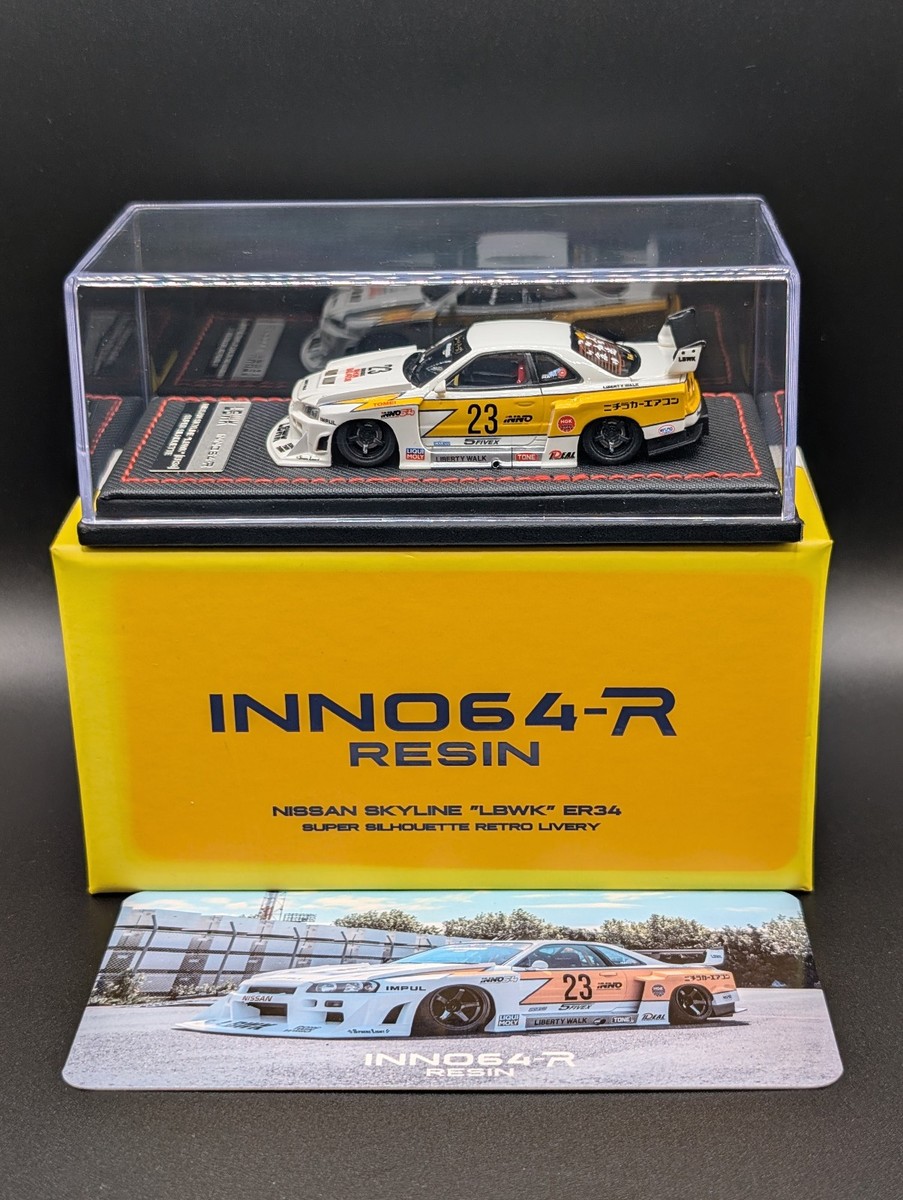 1:64 INNO64-R Resin Nissan Skyline LBWK ER34 Super Silhouette