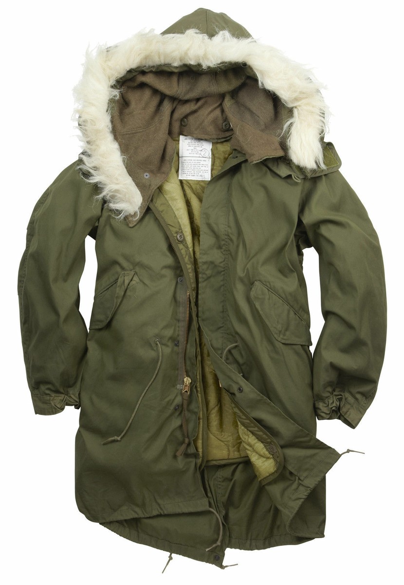 US M65 Fishtail Parka Army Genuine Original Winter Lined Hooded