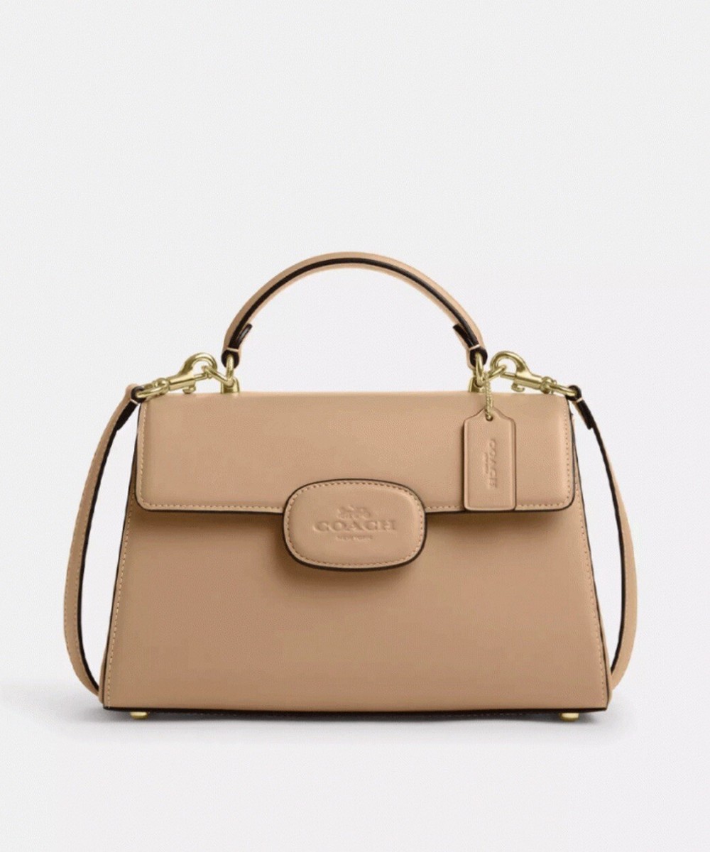 NWT Coach CT852 Eliza Top Handle Bag In Tan Leather | eBay