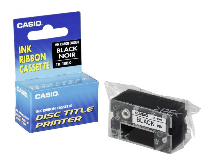 1 x Casio Ribbon TR-18BK Black CW-100 CW-50 CW-75 E60 K85 L300 Ink