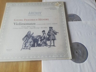 EDUARD MELKUS Handel violin sonatas ger 1969 Archiv 19847/75