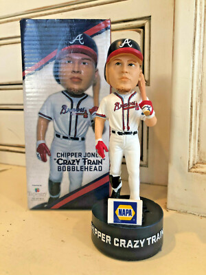 ROME Braves Chipper Jones ~ Crazy Train TAPESTRY Box w/ Napa LOGO