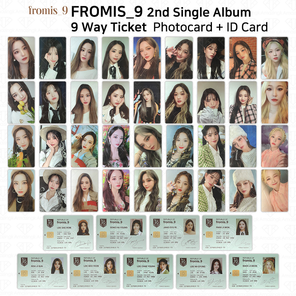 Fromis 9 2nd Single Album 9 Way Ticket Official Photocard ID Card