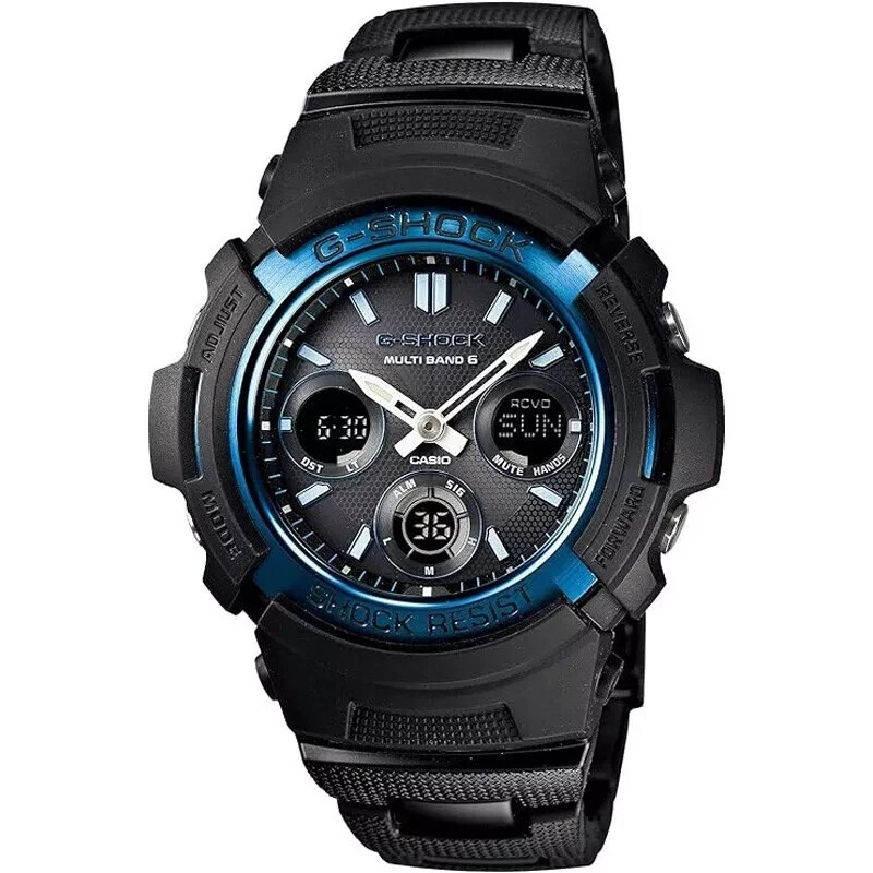 Casio watch G-SHOCK BLACK/BLUE AWG-M100BC-2AJF Men from japan New