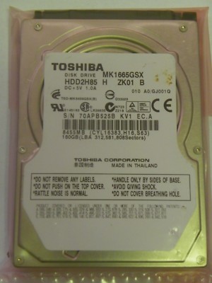 Toshiba MK1665GSX (HDD2H85 H ZK01 B) 010 A0/GJ001Q 160GB 2.5