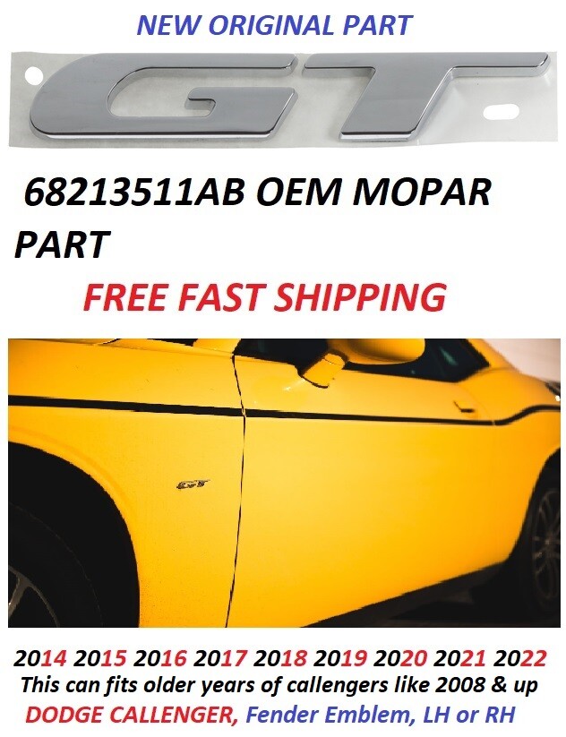CHALLENGER GT EMBLEM BADGE NAMEPLATE MOPAR 68213511AB | eBay
