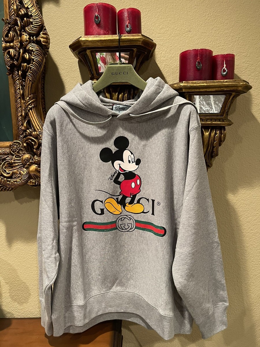 100% Authentic GUCCI Disney X Mickey Mouse Hoodie Sweatshirt Size