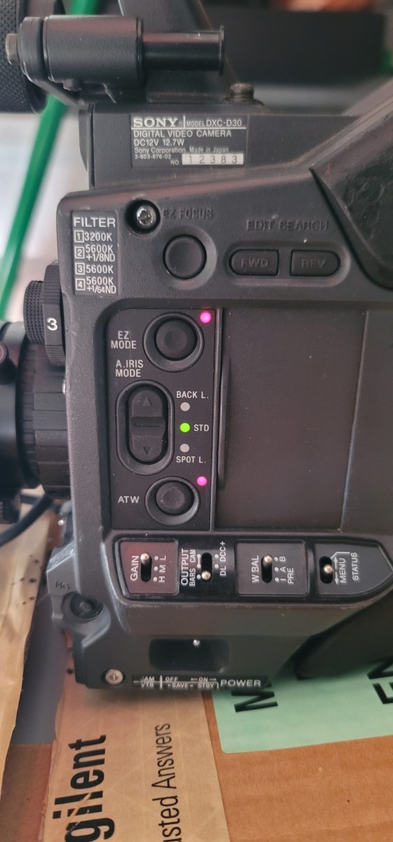 Sony DXC D30 With Fujinon A16X9BERM-28 1:18/9-144 mm | eBay