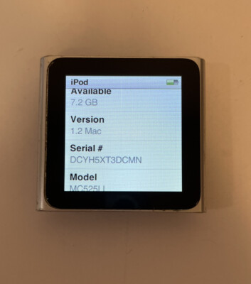 Apple iPod nano 6th Generation 8GB - Silver - Works Great