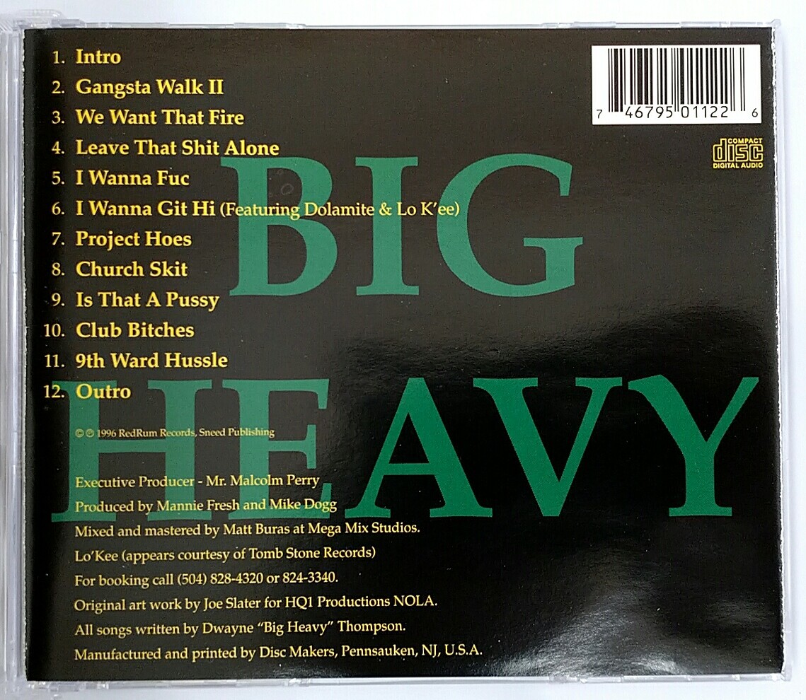 CD) Big Heavy – Doggin' Em , Original Press, RR112, Album, Rare
