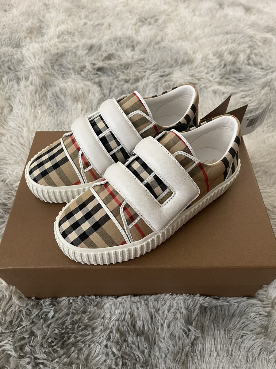Burberry Kids' Mark Check Sneaker Size 34EU 2.5US | eBay