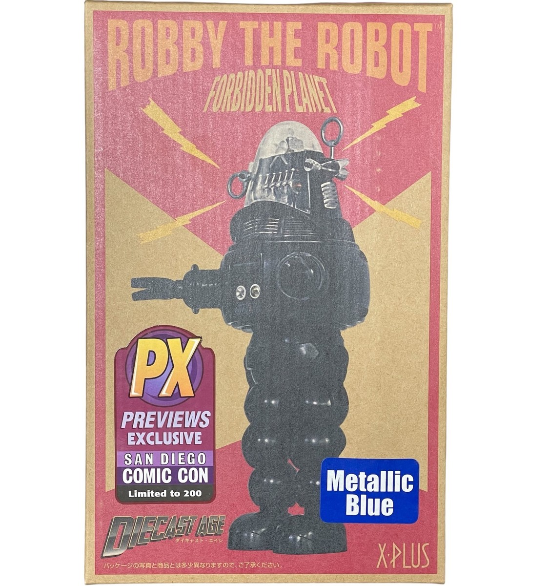 2013 SDCC X-PLUS FORBIDDEN PLANET ROBBY THE ROBOT BLUE DIE-CAST