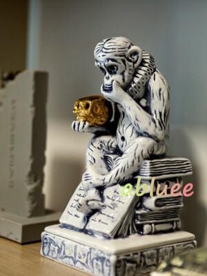 NEIGHBORHOOD NBHD Thinking Monkey Gold Skull Chamber Ceramic