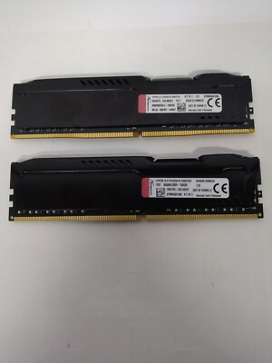 Lot Of 2 Kingston HyperX Fury 4GB DDR4 Memory Module Total: 8GB