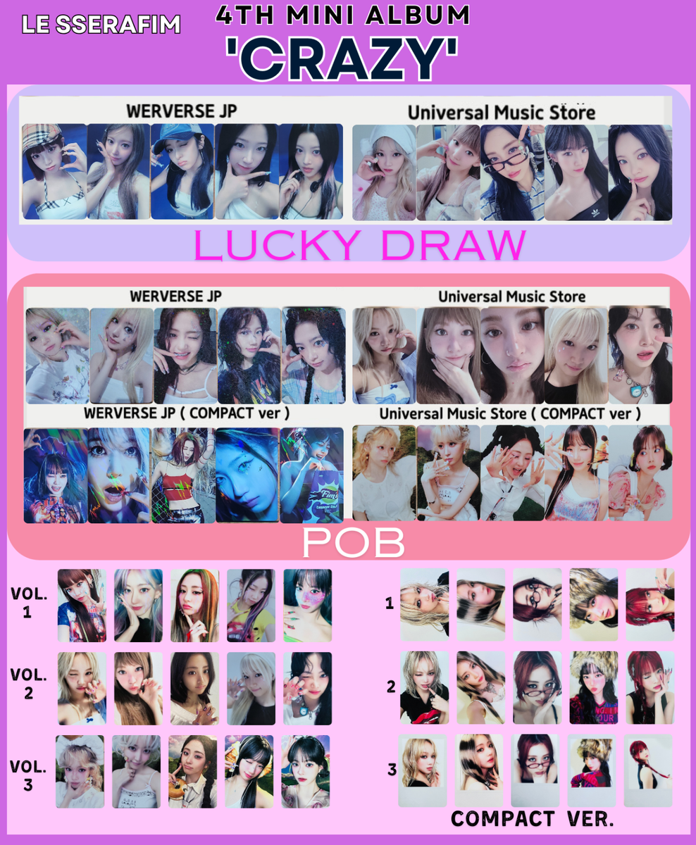 LESSERAFIM Le Sserafim CRAZY ラキドロ スペシャル コンプセット