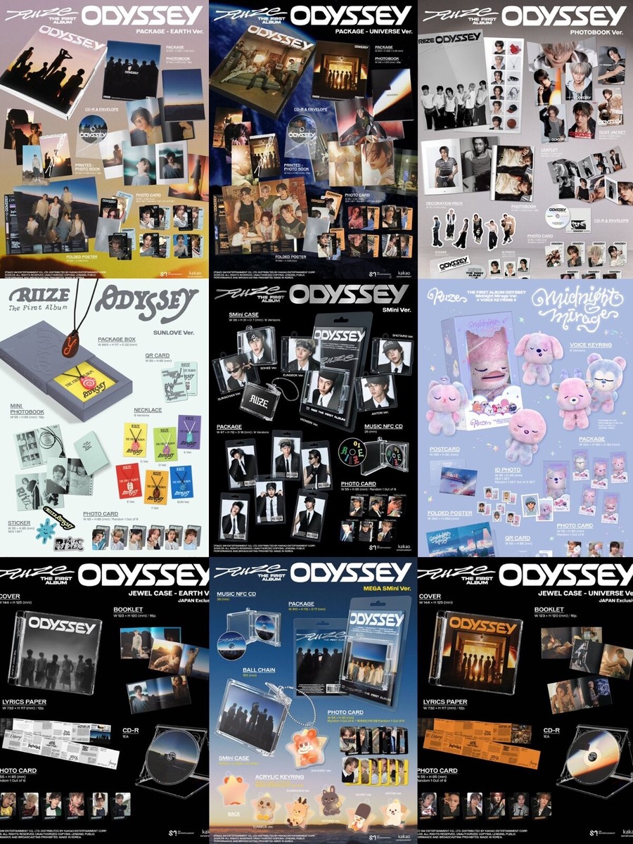 RIIZE THE 1ST ALBUM 'ODYSSEY' OFFICIAL ALBUM SEALED SMINI JEWEL