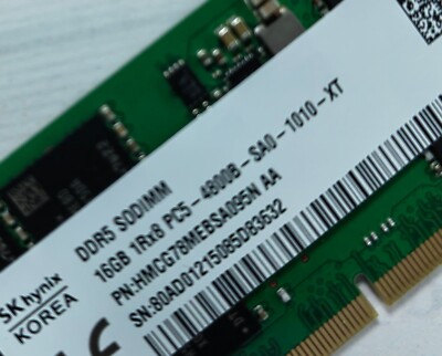 SK Hynix 16GB DDR5 4800 1Rx8 PC5-4800B HMCG78MEBSA095N 262pin