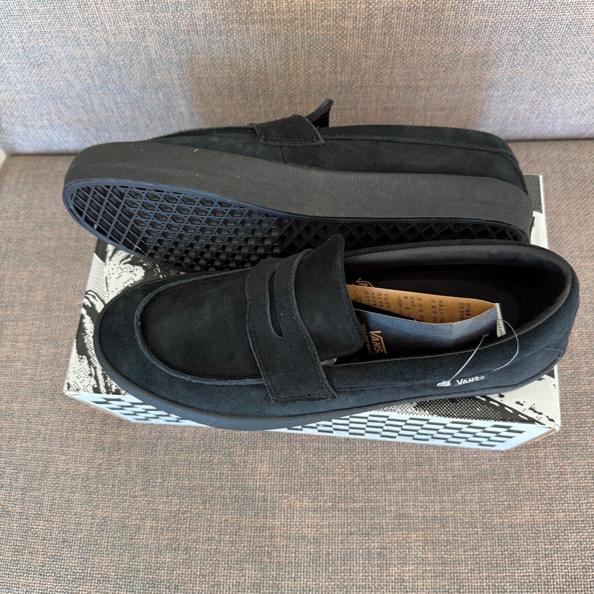 Vans Skate Loafer Suede Black Casual Shoes Sneakers VN000VA6BKA1