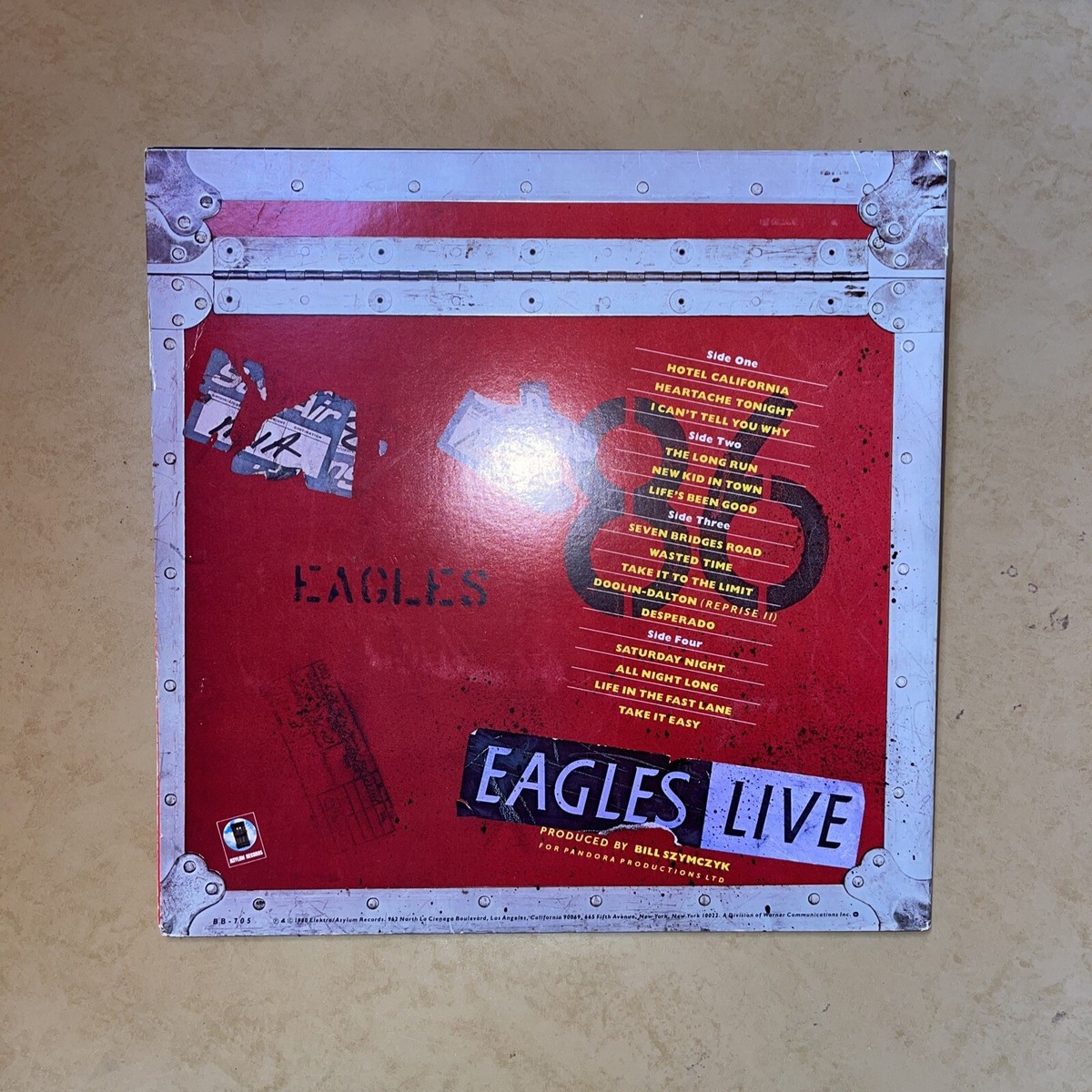 EAGLES LIVE VINYL ~ ORIGINAL FIRST PRESSING ~ BB705 ~ COMPLETE W