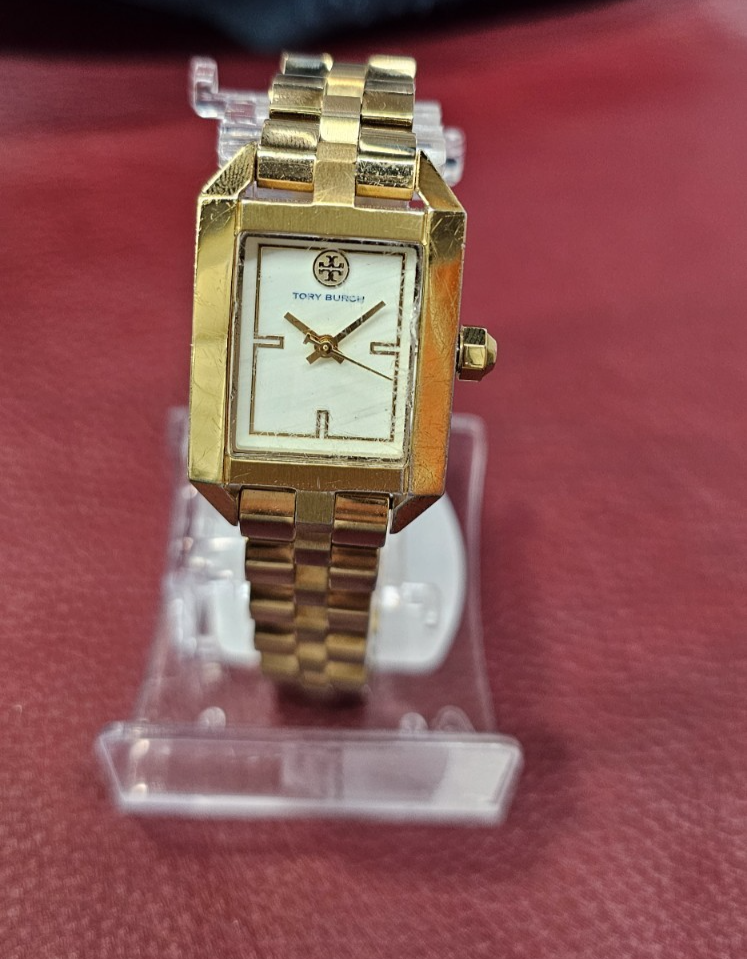 Tory Burch TRB1100 Women's Dalloway Ivory Dial Gold-tone Bracelet