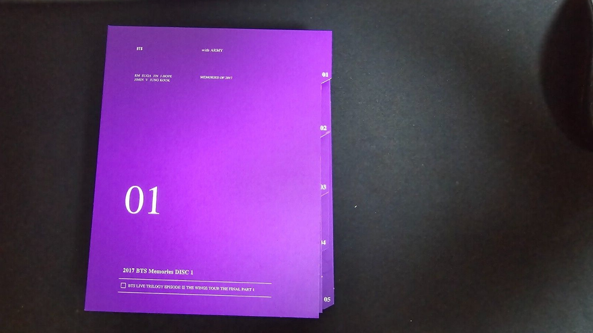 BTS Memories of 2017 BluRay NO Photocard Jungkook V Jimin Suga Jin