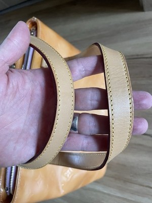 Authentic Louis Vuitton Vernis Houston Shoulder Hand Bag Yellow