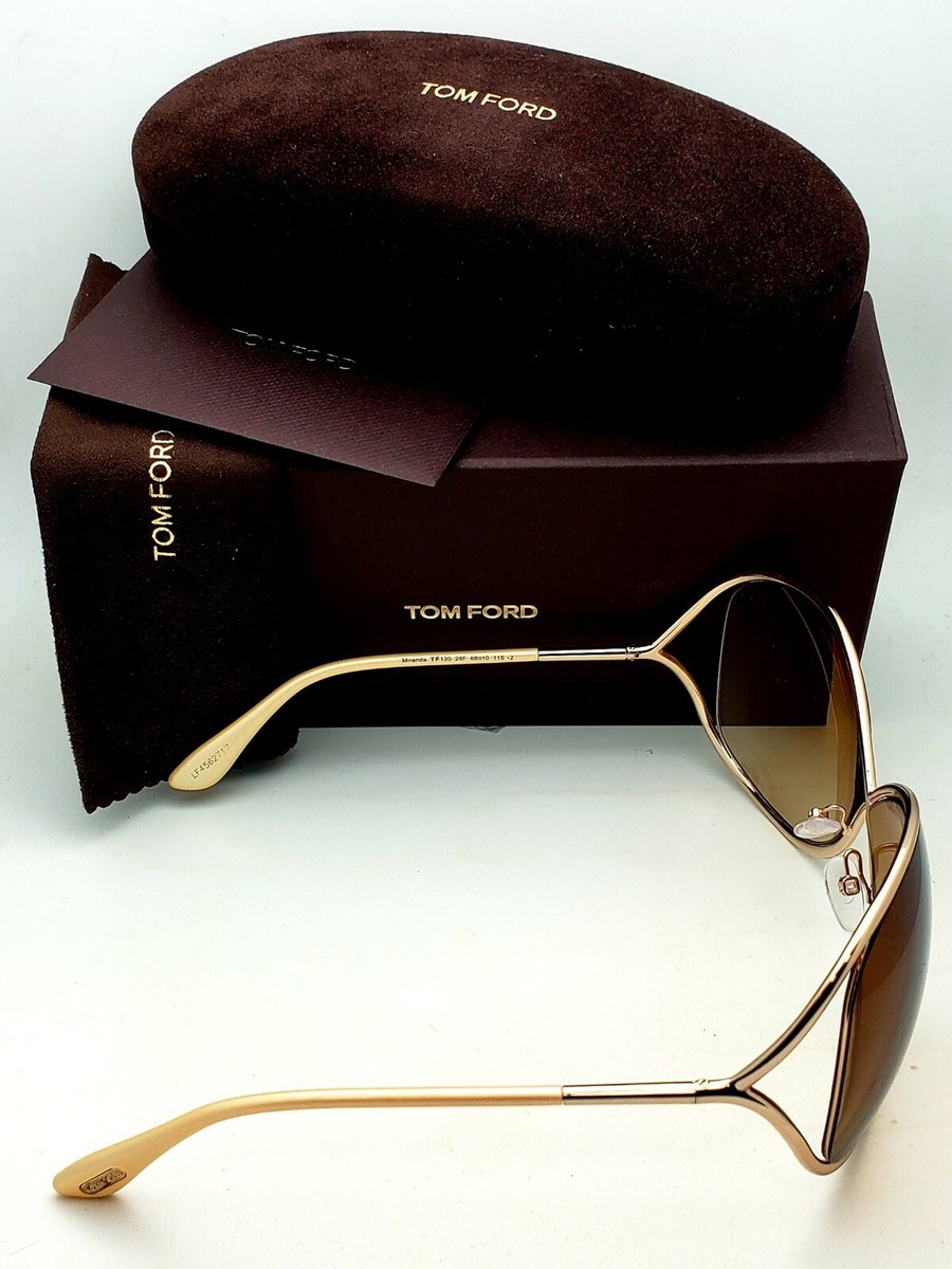 New TOM FORD Sunglasses MIRANDA TF 130 28F 68-10 Rose Gold Frames