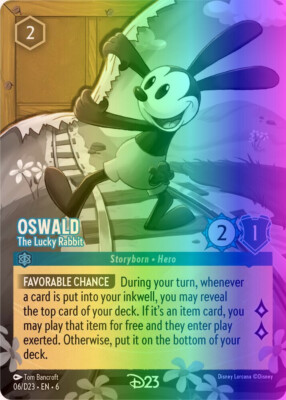 Lorcana Oswald - The Lucky Rabbit (6/14) D23 Promos NM FOIL | eBay