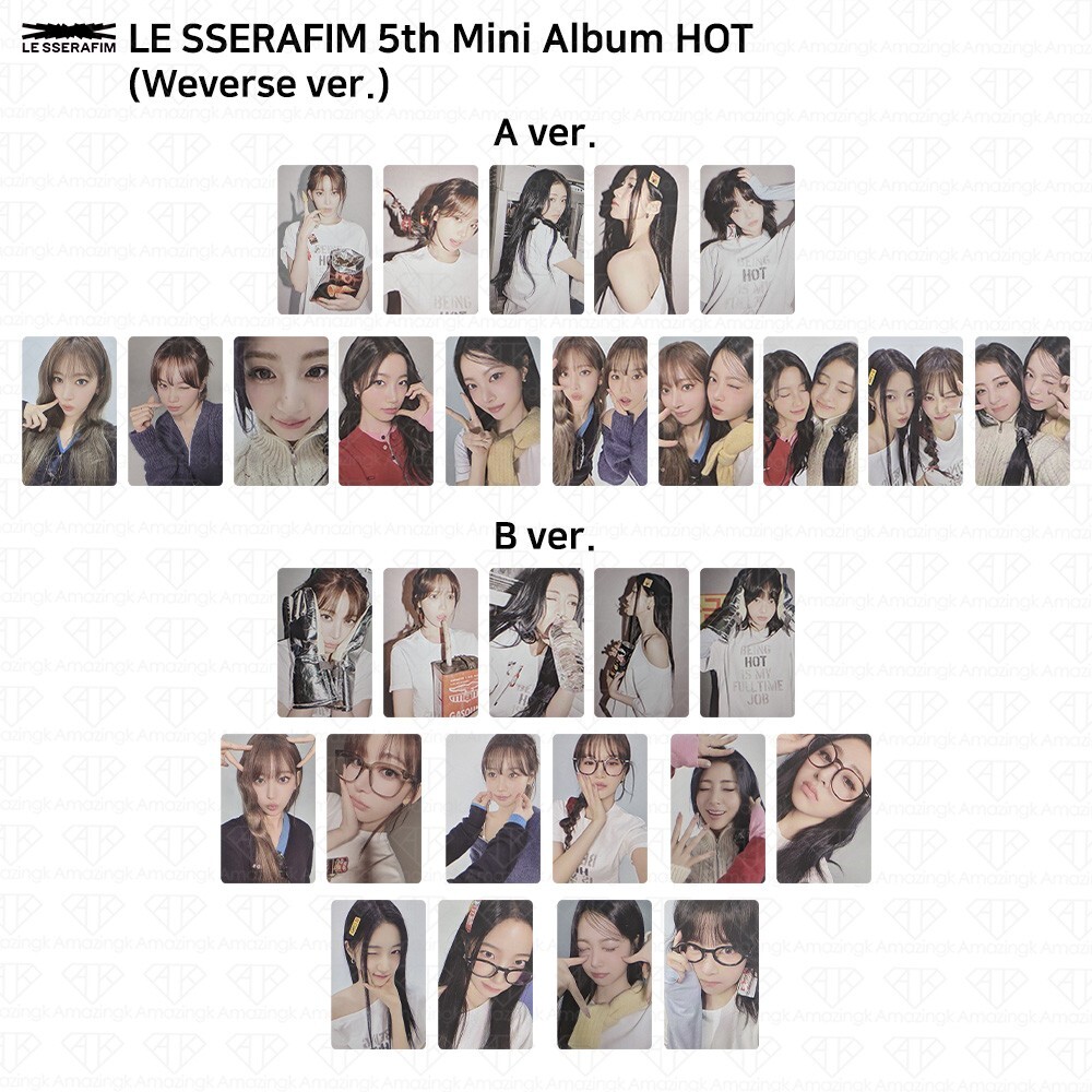 Le Sserafim 5th Mini Album HOT Weverse ver Official Photocard KPOP