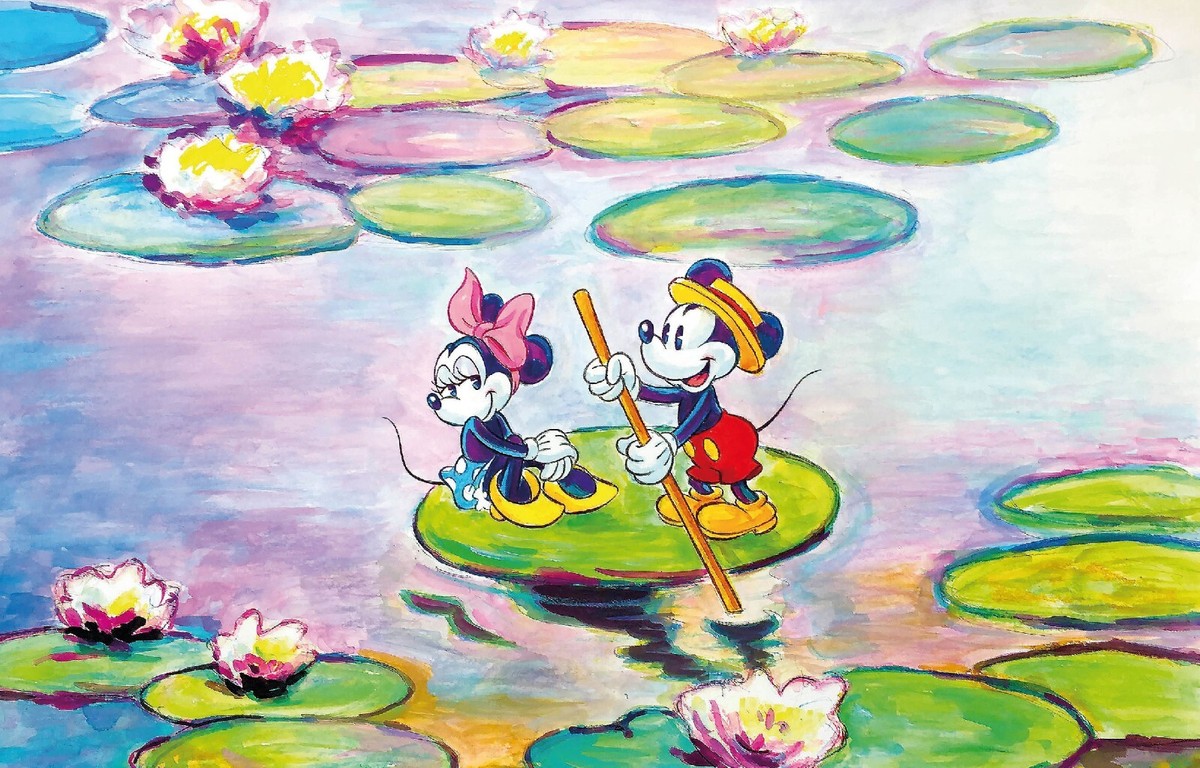 Mickey & Minnie Mouse Inspired By Monet - Tony Fernandez