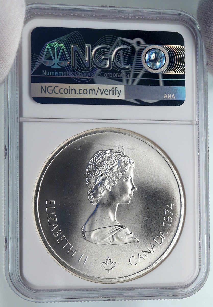 1974 CANADA Queen Elizabeth II Olympics Montreal ZEUS Silver $10