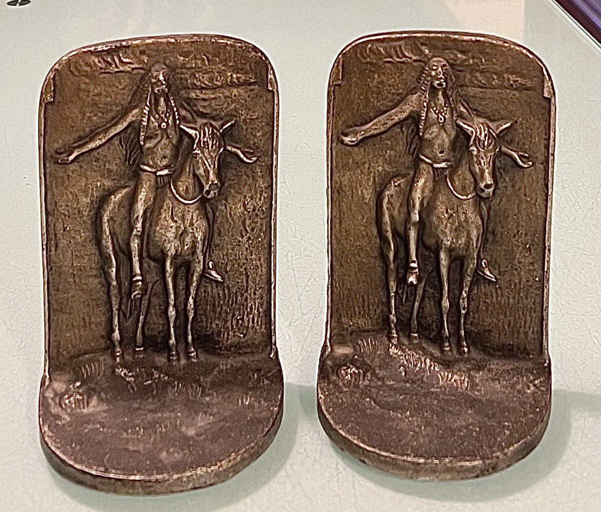 American Indian Bookends In Antique Metalware for sale | eBay