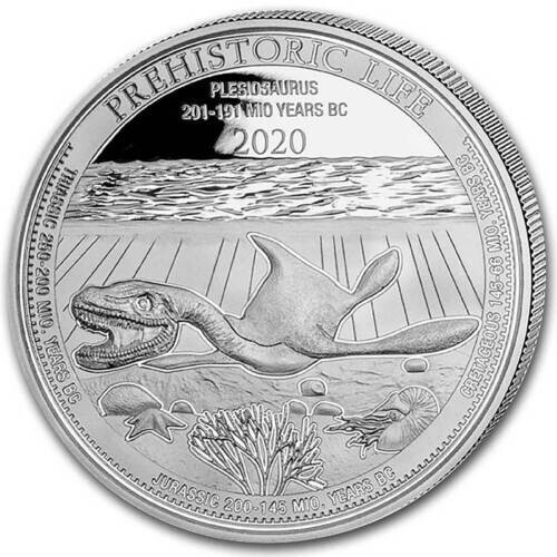 2020 Congo Plesiosaurus Prehistoric Life 1 oz .999 Silver Coin | eBay
