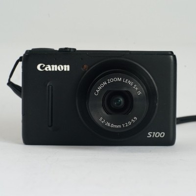 Canon PowerShot S100 Digital Camera Black 12.1 Megapixels 5x
