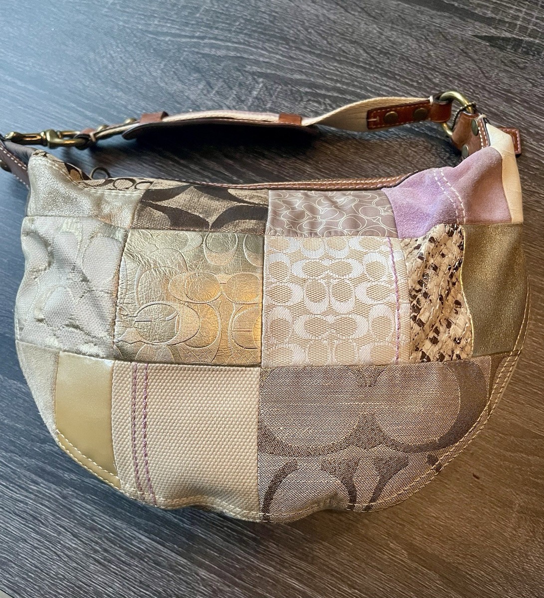 Vintage. Coach Patchwork Hobo Shoulder Bag | eBay