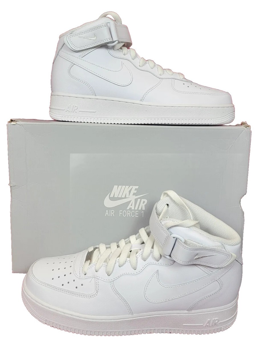 Nike Air Force 1 One Mid Triple White All Leather Original CW2289