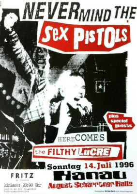 SEX PISTOLS poster / vintage concert poster punk Johnny Rotten