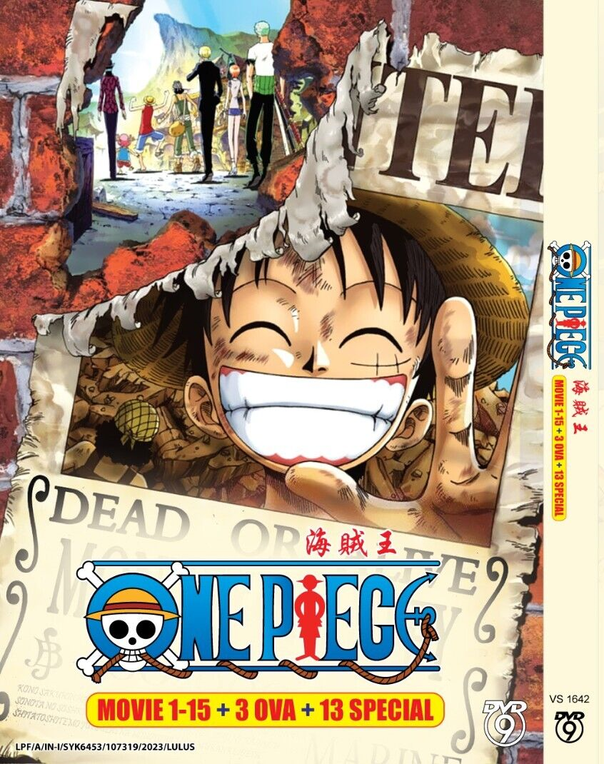 One Piece Movie Collection (1-15 & 3 Ova & 13 Special) Anime DVD