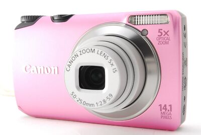 Canon PowerShot A3200 IS 14.1MP Digital Camera Pink | eBay Australia