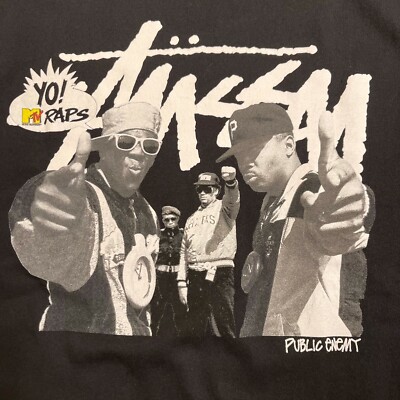 New Vintage 2013 Stussy x Yo! MTV Raps Public Enemy Crewneck