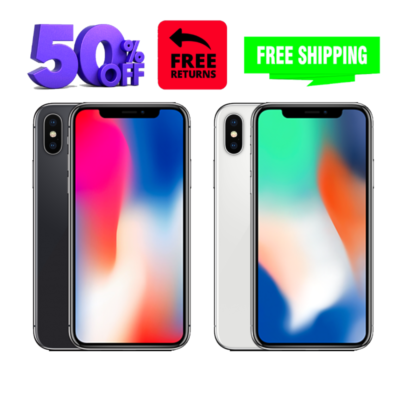 Apple iPhone X 64GB/256GB - Space Gray/Silver - Unlocked GSM+CDMA