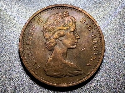 💥Elizabeth II DG Regina One Cent Canadian Penny 1867-1967 Coin