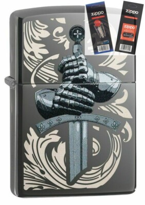 Zippo 49127 Medieval Knights Glove Design Lighter with *FLINT