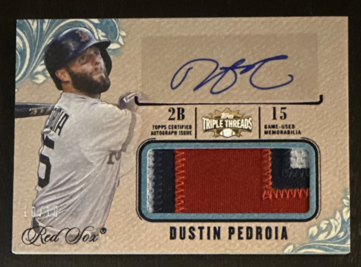 Topps Dustin Pedroia Autographed Baseball Sports Trading Cards
