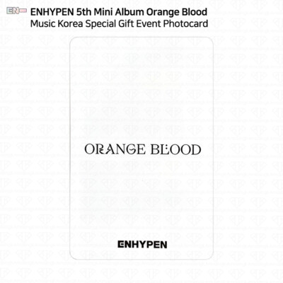 Enhypen 5th Mini Album Orange Blood Music Plant Music Korea
