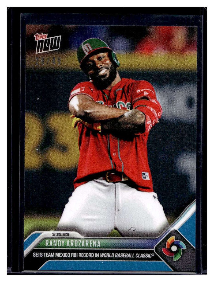 2023 Topps Now #WBC-49 Randy Arozarena WBC Blue Parallel Card #d