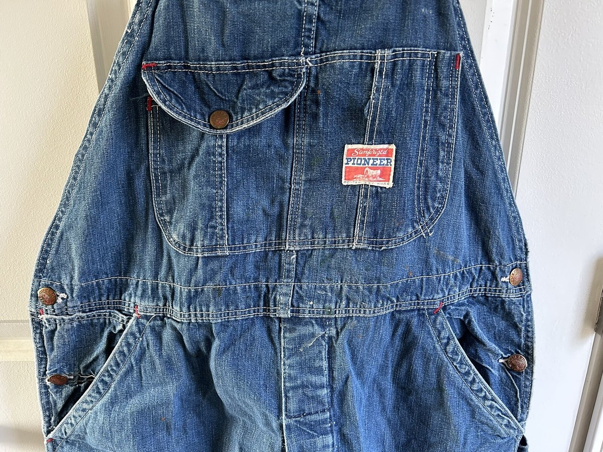 Vintage Pioneer Montgomery Ward Sanforized Denim Overalls | eBay
