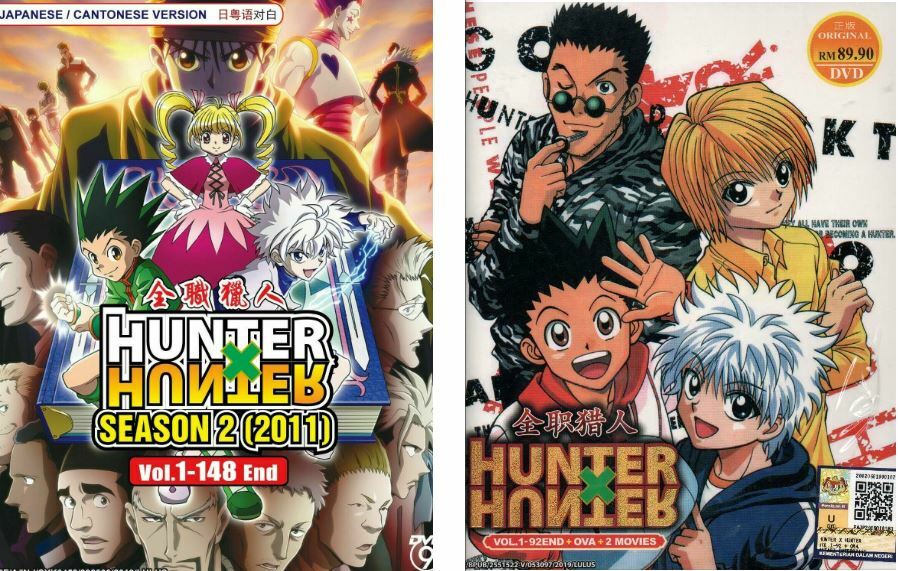 DVD Hunter X Hunter Season 1 & 2 + OVA + Last Misson Movie +